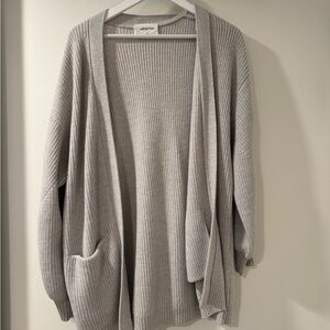 Wilfred Light Gray Open-Front Cardigan